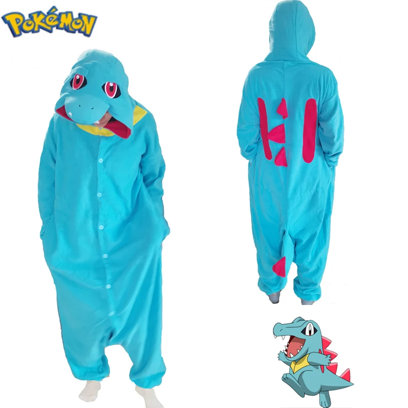 Pokemon Totodile Cosplay Costume Halloween Onesies Kigurumi for Women Pajamas Men Full Body Clothes One-piece Pijamas Adults
Pokemon Totodile Cosplay Costume Halloween Onesies Kigurumi for Women Pajamas Men Full Body Clothes One-piece Pijamas Adults