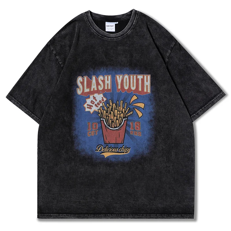 Hip Hop Oversized T Shirt Streetwear Letter Fries Print Harajuku Short Sleeve T Shirts Vintage Fashion Casual Cotton Male Tops
Hip Hop Oversized T Shirt Streetwear Letter Fries Print Harajuku Short Sleeve T Shirts Vintage Fashion Casual Cotton Male Tops