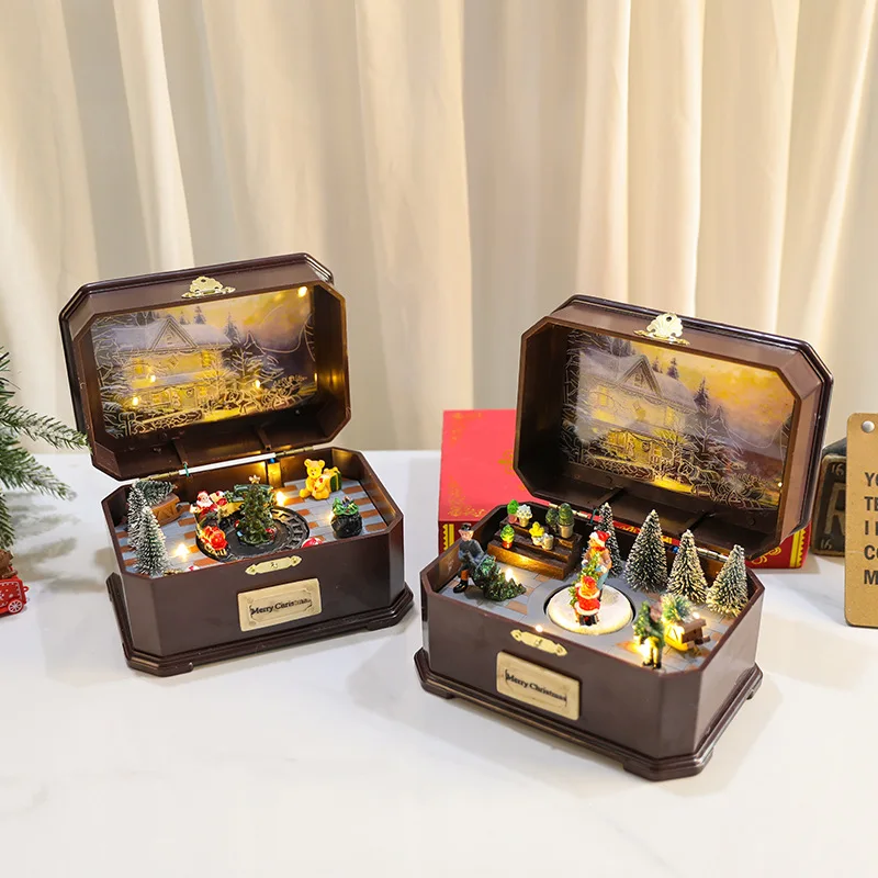 Christmas Music Box Present Santa Clause Electric Music Box with Flashing Color Music Ornaments Birthday Present for Lover
Christmas Music Box Present Santa Clause Electric Music Box with Flashing Color Music Ornaments Birthday Present for Lover