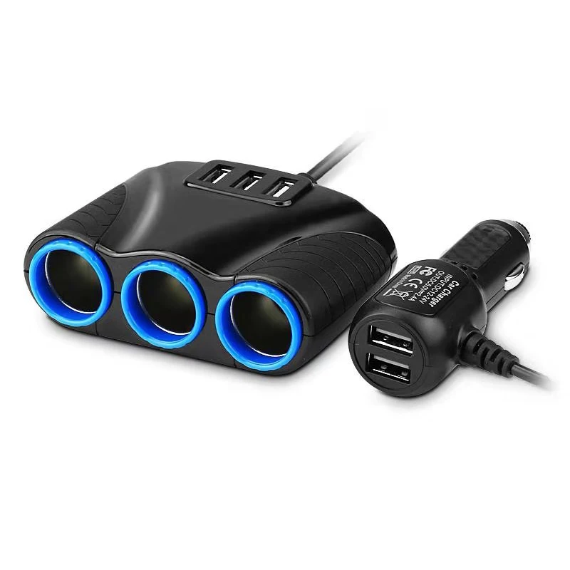 12 В/24 В, 3-сторонние автомобильные розетки, Разветвитель Прикуривателя, 5 В, 3,1 А, выходная мощность с 5 USB-зарядными устройствами
12 В/24 В, 3-сторонние автомобильные розетки, Разветвитель Прикуривателя, 5 В, 3,1 А, выходная мощность с 5 USB-зарядными устройствами