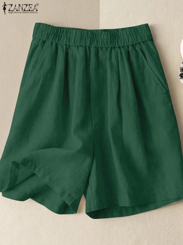 ZANZEA High Waist Green Shorts Casual Women Summer Shorts Fashion Elastic Waist Cotton Straight Shorts Lady Beach Work Bottoms
ZANZEA High Waist Green Shorts Casual Women Summer Shorts Fashion Elastic Waist Cotton Straight Shorts Lady Beach Work Bottoms