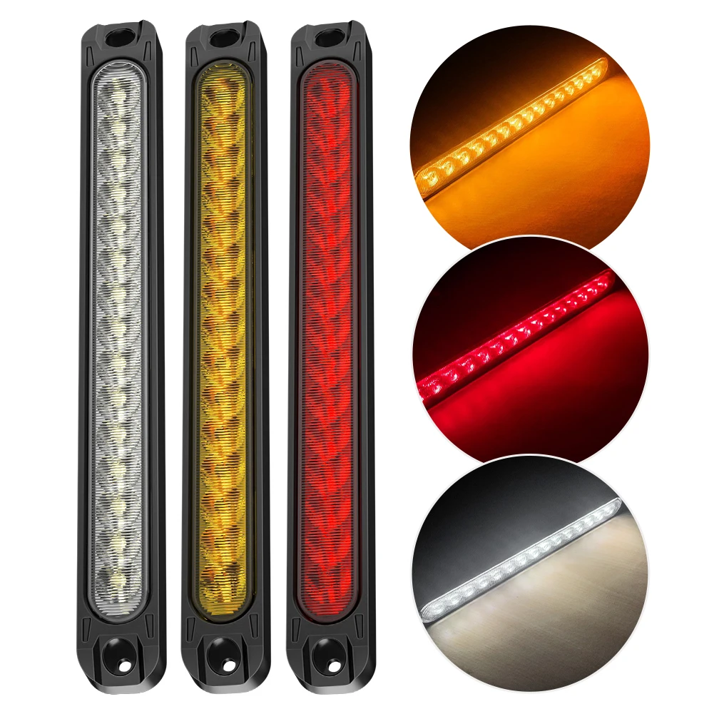 2023 New 15 LED Trailer Brake Tail Light LED Bar Stop Turn Tail Lights Waterproof Assembly Brake Strip Red/White/Yellow Light
2023 New 15 LED Trailer Brake Tail Light LED Bar Stop Turn Tail Lights Waterproof Assembly Brake Strip Red/White/Yellow Light