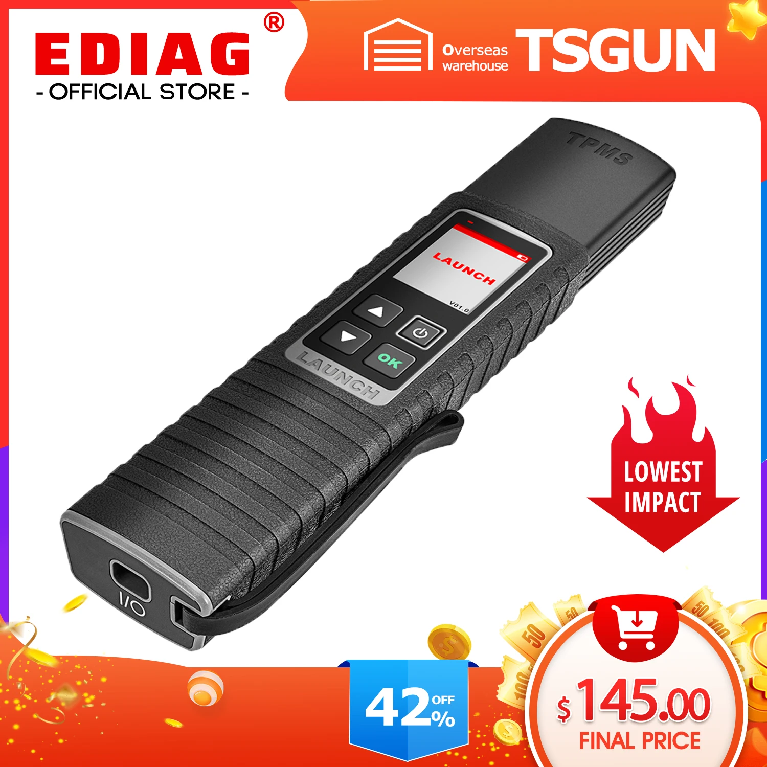 LAUNCH X431 TSGUN TPMS Auto Tire Pressure Diagnostic Tools Activate 315MHz/433MHz Sensor Programming Learning for X431 V/V+/PRO3
LAUNCH X431 TSGUN TPMS Auto Tire Pressure Diagnostic Tools Activate 315MHz/433MHz Sensor Programming Learning for X431 V/V+/PRO3