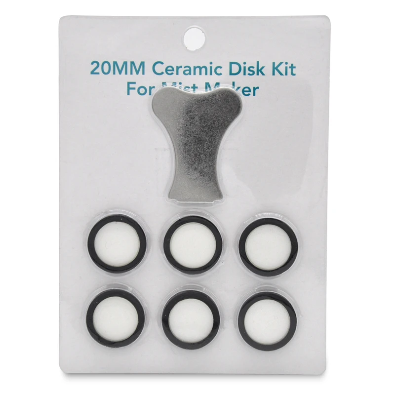 7Pcs Mist Maker Maintenance Kit, Ceramic Disk Ceramic Disk Key Replacement Parts Kits for Fog Machine
7Pcs Mist Maker Maintenance Kit, Ceramic Disk Ceramic Disk Key Replacement Parts Kits for Fog Machine