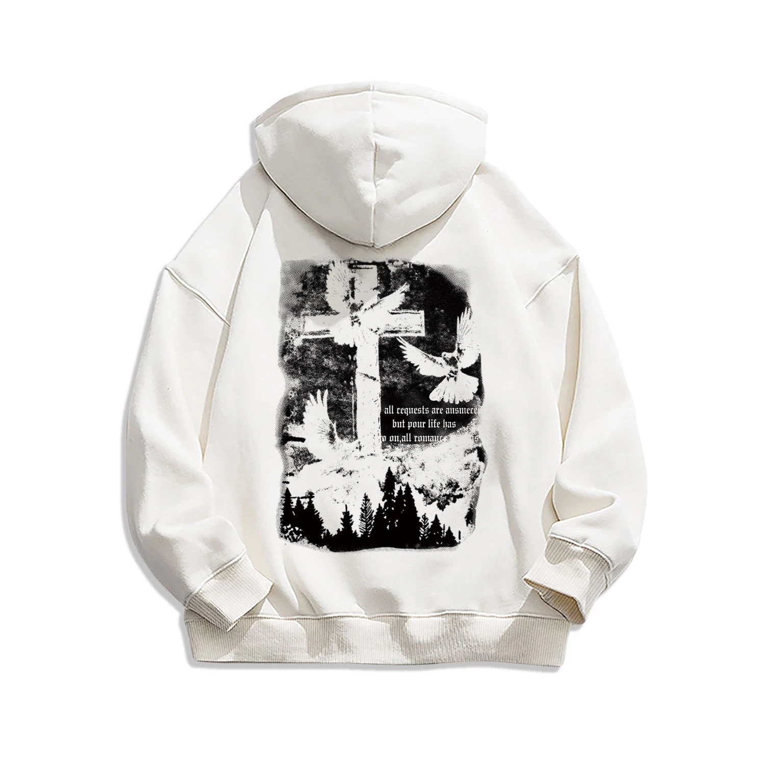 American cross print street Harajuku style men and women hooded sweatshirt couple tops
American cross print street Harajuku style men and women hooded sweatshirt couple tops