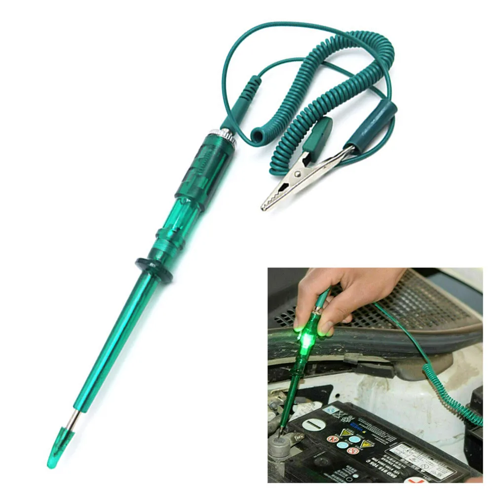 Alligator Clip Auto Circuit Tester Car Electrical Test Pen Green Light Probe Motorcycles RVs
Alligator Clip Auto Circuit Tester Car Electrical Test Pen Green Light Probe Motorcycles RVs