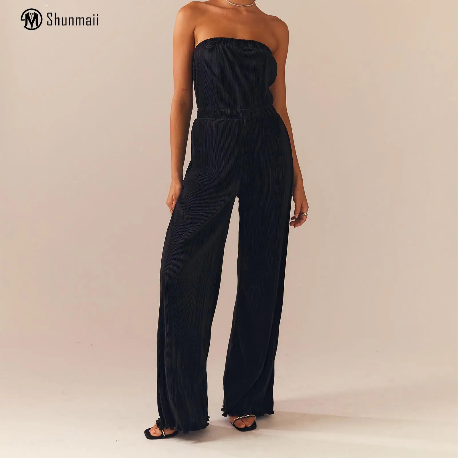 Women Off Shoulder Jumpsuits Pleated Summer Jumpsuits Fashion Simple High-Waist Casual Solid Color Rompers Jumpsuit
Women Off Shoulder Jumpsuits Pleated Summer Jumpsuits Fashion Simple High-Waist Casual Solid Color Rompers Jumpsuit