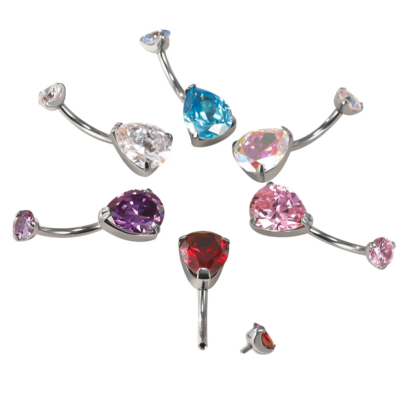 G23 Titanium Heart Cz Stone Navel Earring Curves Belly Button Ring Body Earlobe Pendant Bellybutton Barbell Piercing Jewellery
G23 Titanium Heart Cz Stone Navel Earring Curves Belly Button Ring Body Earlobe Pendant Bellybutton Barbell Piercing Jewellery