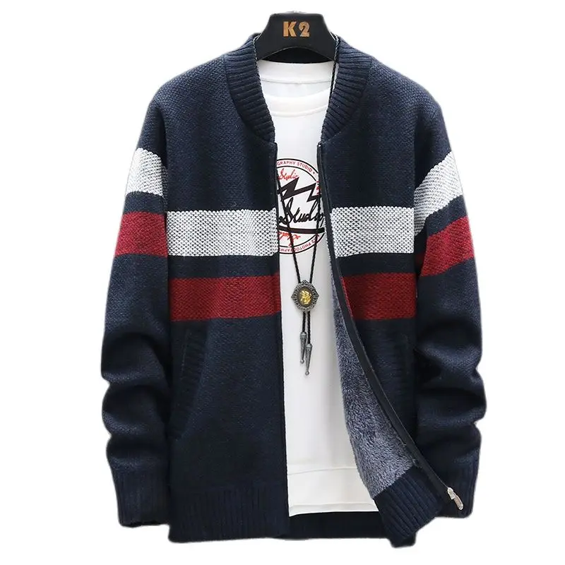 Autumn and Winter Korean Style Men Patchwork Cardigan Sweaters Men's Casual O-neck Sweater Coat Zipper Knitted Jacket Male 8808 
Autumn and Winter Korean Style Men Patchwork Cardigan Sweaters Men's Casual O-neck Sweater Coat Zipper Knitted Jacket Male 8808