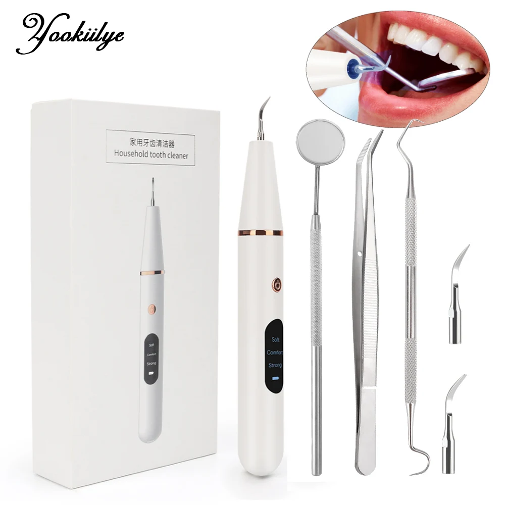 Electric Sonic Dental Calculus Scaler Set Oral Teeth Tartar Remover Plaque Stain Cleaner Removal Teeth Whitening Portable w/ LED
Electric Sonic Dental Calculus Scaler Set Oral Teeth Tartar Remover Plaque Stain Cleaner Removal Teeth Whitening Portable w/ LED