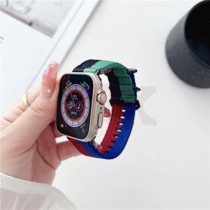 Ремешок нейлоновый для Apple Watch Band 49 мм 44 мм 45 мм 42 мм, браслет для IWatch Series 6 5 4 SE 7 8 Ultra 49 мм
Ремешок нейлоновый для Apple Watch Band 49 мм 44 мм 45 мм 42 мм, браслет для IWatch Series 6 5 4 SE 7 8 Ultra 49 мм