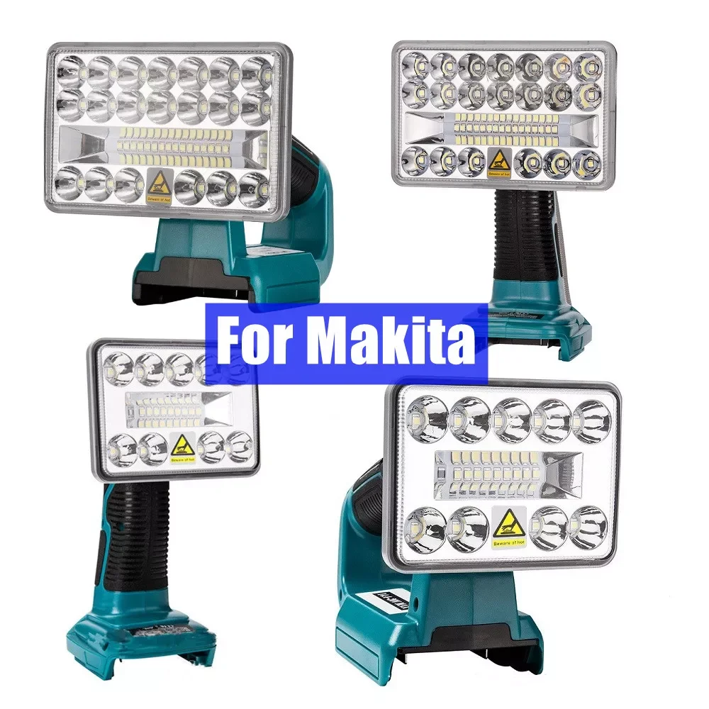 NEW 2022 18V LED Flashlight Spotlight Work Light For Makita BL1430 BL1830 Lithium Li-ion Battery With USB Indoor Outdoor Lightin
NEW 2022 18V LED Flashlight Spotlight Work Light For Makita BL1430 BL1830 Lithium Li-ion Battery With USB Indoor Outdoor Lightin