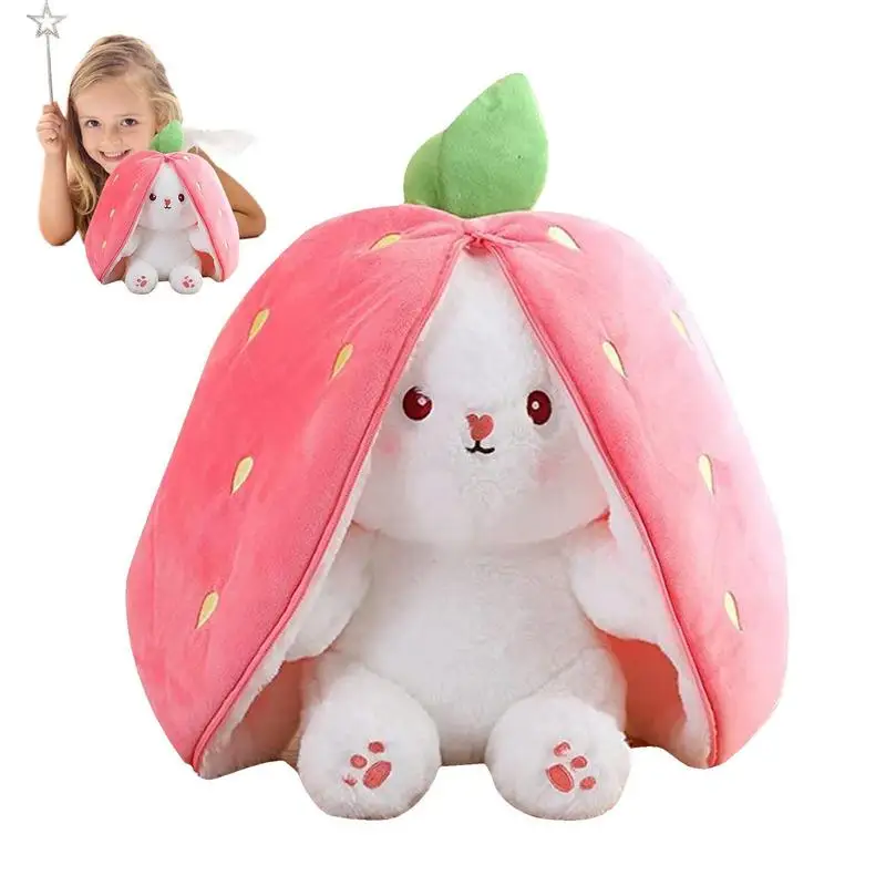 Bunny In Carrot Strawberry Pouch Stuffed Pouch Plush Strawberry Bunny Animal Rabbit Reversible Pillow In Bunny Shape Soft Decor
Bunny In Carrot Strawberry Pouch Stuffed Pouch Plush Strawberry Bunny Animal Rabbit Reversible Pillow In Bunny Shape Soft Decor