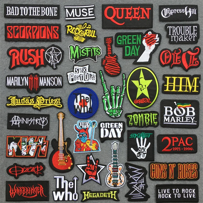 MUSIC BAND Embroidered Patches on Clothes Stickers DIY Ironing Appliques Patches for Clothing Jacket Jeans Rock Stripes
MUSIC BAND Embroidered Patches on Clothes Stickers DIY Ironing Appliques Patches for Clothing Jacket Jeans Rock Stripes