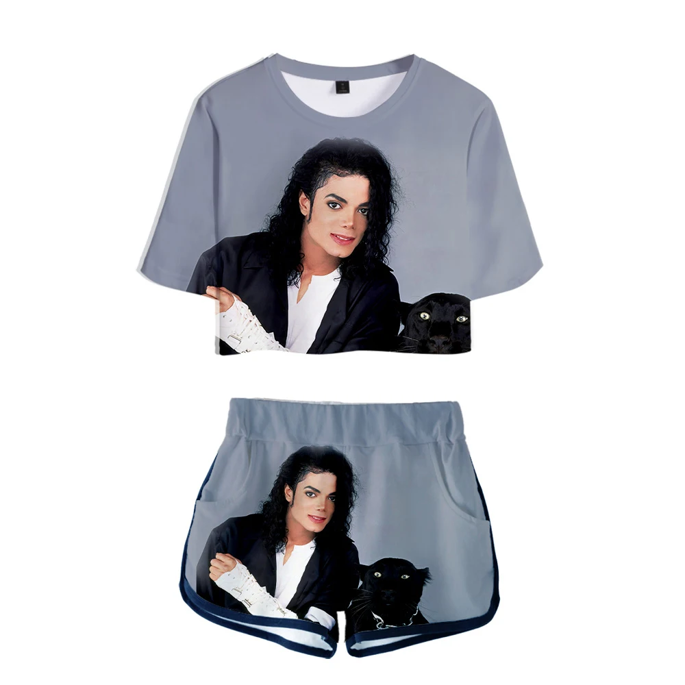 High Quality Michael Jackson 3D Print Girls Two Pieces Sets Women Fashion T-shirts + Shorts Persoanlity Summer Sets Tops
High Quality Michael Jackson 3D Print Girls Two Pieces Sets Women Fashion T-shirts + Shorts Persoanlity Summer Sets Tops
