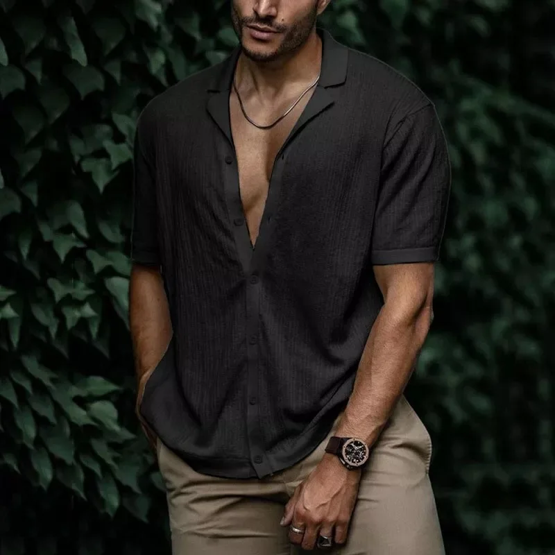 New Mercerized Cotton Hot Sale Men's Short Sleeve Shirts Summer Loose Thin Solid Color Lapel Simple Casual Shirt Men Streetwear
New Mercerized Cotton Hot Sale Men's Short Sleeve Shirts Summer Loose Thin Solid Color Lapel Simple Casual Shirt Men Streetwear