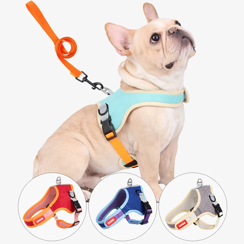 Dog Harness with Leash Puppy Suede Adjustable Reflective Vest Cat Pet Harness for Small Medium Dogs Walk Training Leashes
Dog Harness with Leash Puppy Suede Adjustable Reflective Vest Cat Pet Harness for Small Medium Dogs Walk Training Leashes
