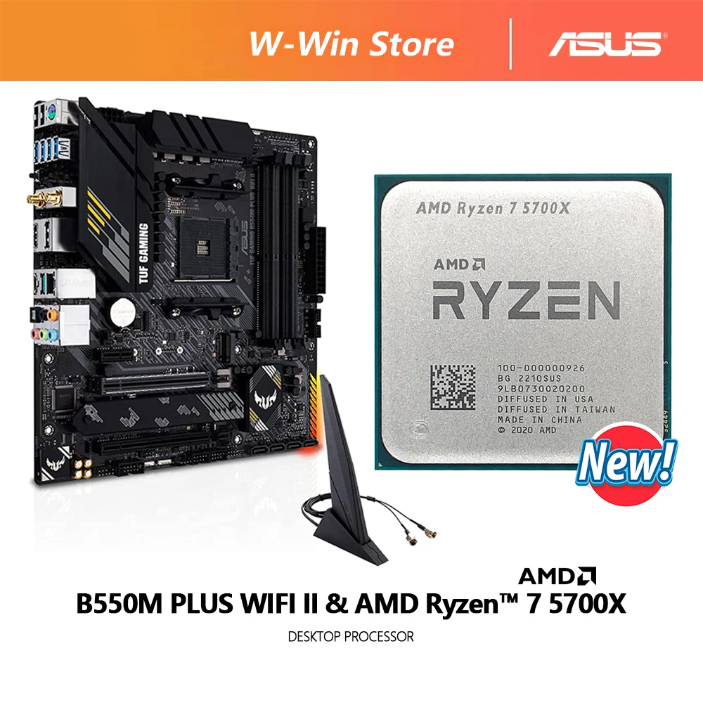 Новый комплект материнской платы AMD Ryzen 7 5700X R7 5700X + ASUS TUF GAMING B550M PLUS (Wi-Fi) II Micro-ATX, Ryzen, новый, но без вентилятора
Новый комплект материнской платы AMD Ryzen 7 5700X R7 5700X + ASUS TUF GAMING B550M PLUS (Wi-Fi) II Micro-ATX, Ryzen, новый, но без вентилятора