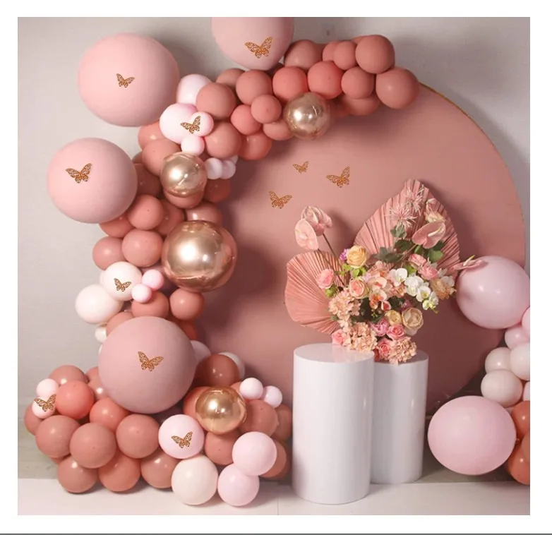 JOLLYBOOM Retro Pink Balloon Garland Kit with Rose Gold Butterfly Sticker for Wedding Proposal Birthday Decoration Supplies
JOLLYBOOM Retro Pink Balloon Garland Kit with Rose Gold Butterfly Sticker for Wedding Proposal Birthday Decoration Supplies