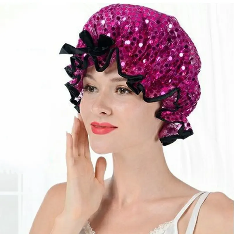 Thicken Sequins Bathing Cap Adults Women Waterproof Bilayer Korean Style Washable Solid Color Home Shower Accessories 2022 New
Thicken Sequins Bathing Cap Adults Women Waterproof Bilayer Korean Style Washable Solid Color Home Shower Accessories 2022 New