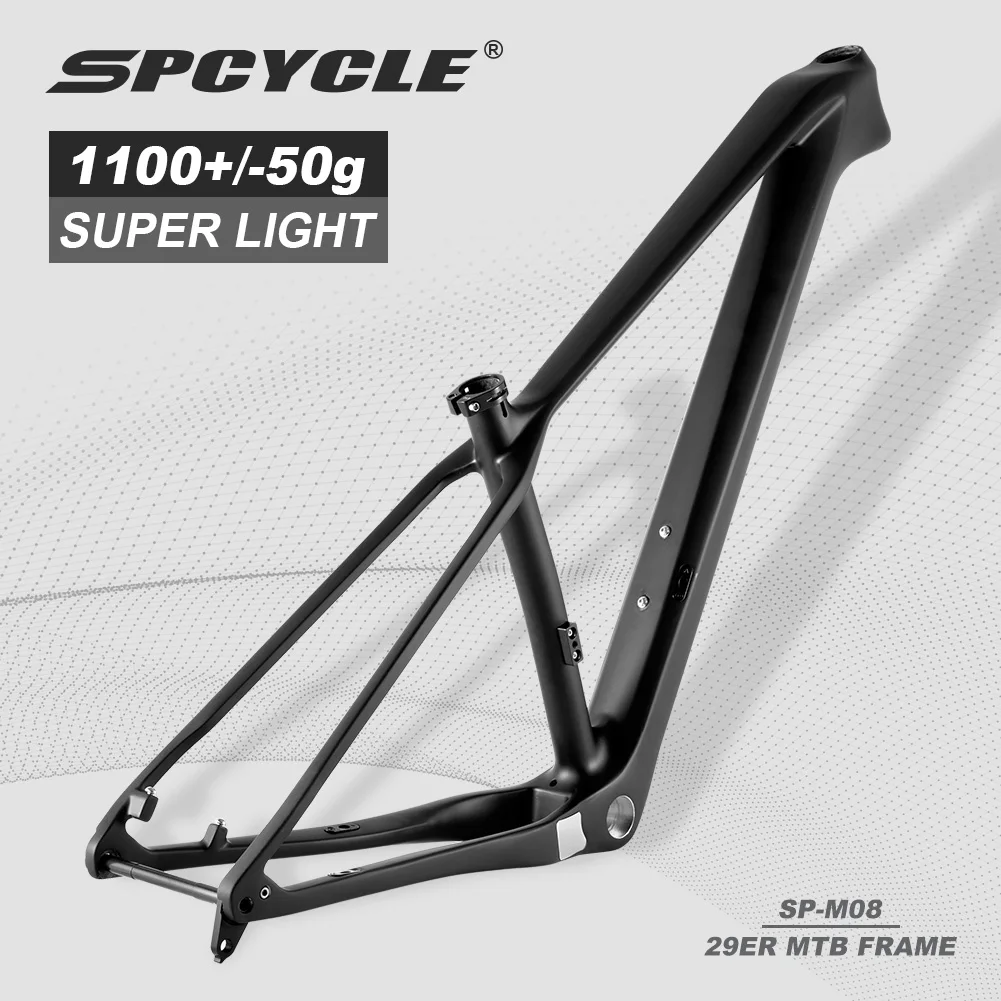 Spcycle 29er Hardtail Carbon Mountain Bike Frame 142x12 or 148x12mm Thru Axle BSA 29 Boost MTB Carbon Frame
Spcycle 29er Hardtail Carbon Mountain Bike Frame 142x12 or 148x12mm Thru Axle BSA 29 Boost MTB Carbon Frame
