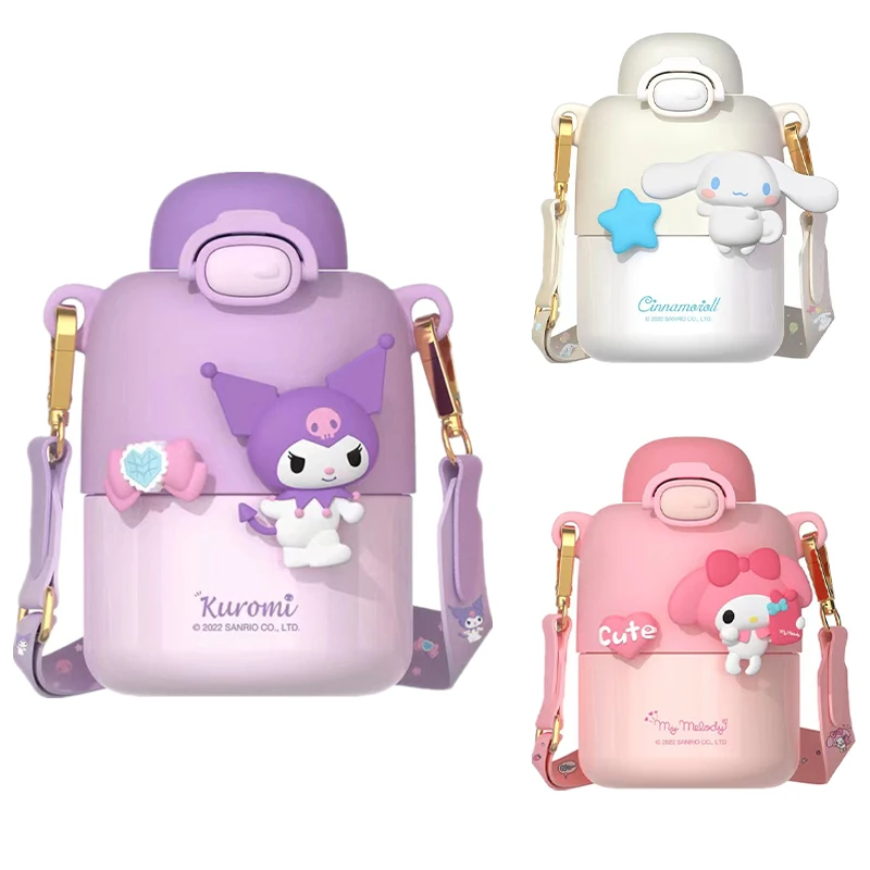 430Ml Anime Kuromi My Melody Insulated Bottle with Messenger Strap Cartoon Kawaii Stainless Steel Cold Insulation Mug Cup Gifts
430Ml Anime Kuromi My Melody Insulated Bottle with Messenger Strap Cartoon Kawaii Stainless Steel Cold Insulation Mug Cup Gifts
