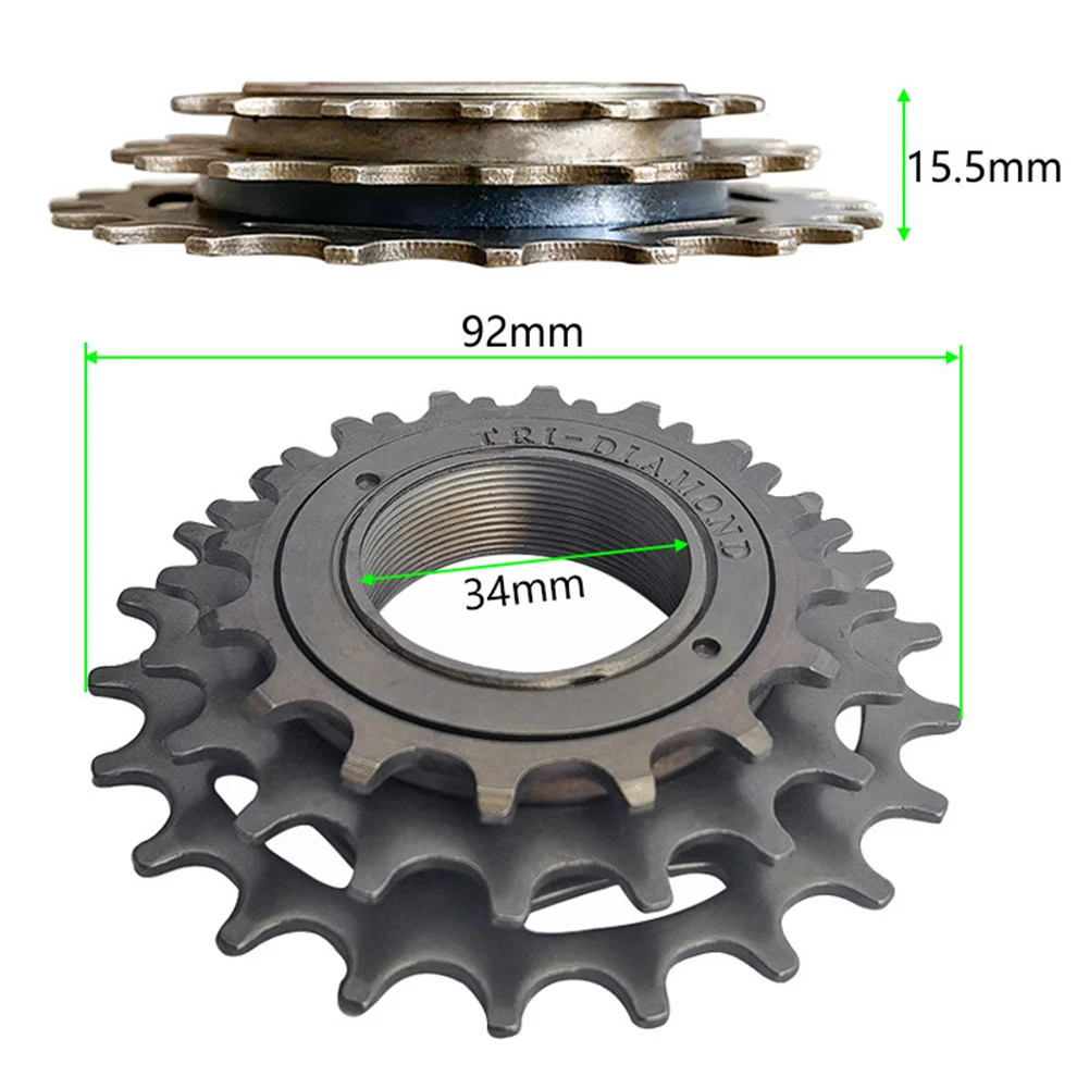 Cycling Parts Bicycle Freewheel 16-19-22T 3 Speed 92x92x15.5mm Black For Threaded Outer Diameter 34mm Brand New
Cycling Parts Bicycle Freewheel 16-19-22T 3 Speed 92x92x15.5mm Black For Threaded Outer Diameter 34mm Brand New