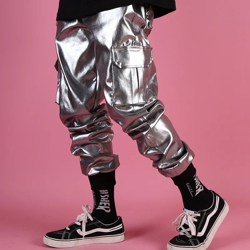 Casual Leather Harem Pant Male Streetwear Hip Hop Punk Silver Multi Pocket Cargo Trouser Stage Clothes DJ Singer Pant Men
Casual Leather Harem Pant Male Streetwear Hip Hop Punk Silver Multi Pocket Cargo Trouser Stage Clothes DJ Singer Pant Men