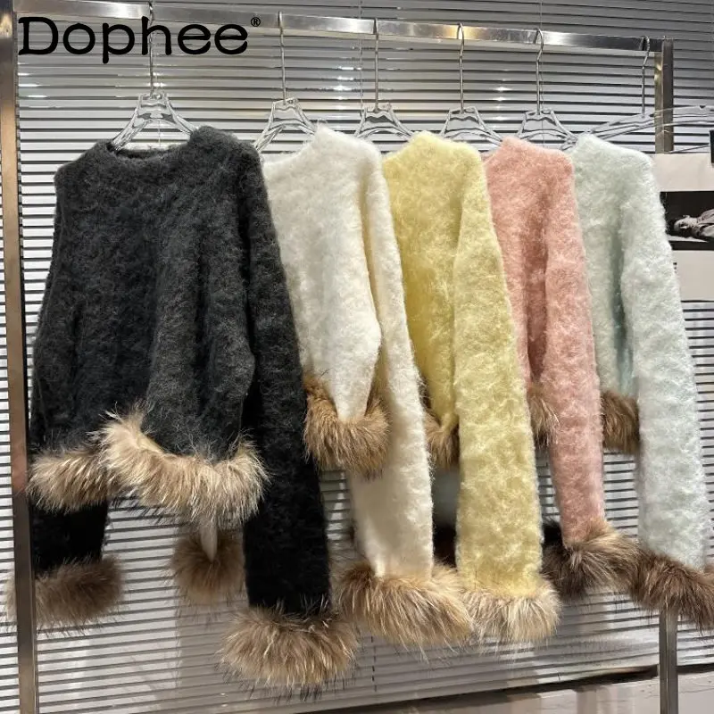 2023 Winter New Fox Fur Hem Stitching Mohair Sweater for Women Plush Pullover Knitting Jumpers Round Neck Long Sleeve Sweaters
2023 Winter New Fox Fur Hem Stitching Mohair Sweater for Women Plush Pullover Knitting Jumpers Round Neck Long Sleeve Sweaters
