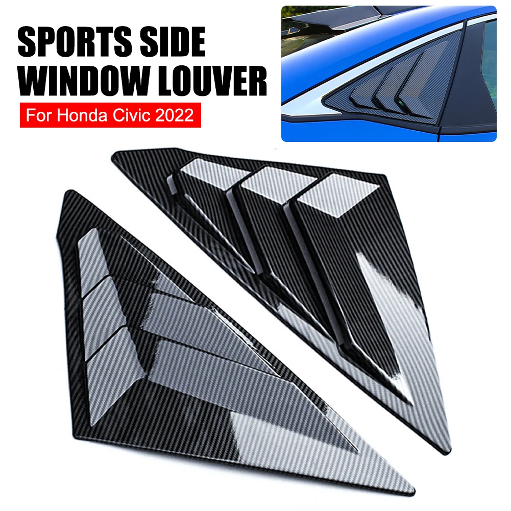 1 Pair Car Rear Side Window Louver Triangle Blind Cover Vent Carbon Fiber Black Car Styling for Honda Civic 2022 Accessories
1 Pair Car Rear Side Window Louver Triangle Blind Cover Vent Carbon Fiber Black Car Styling for Honda Civic 2022 Accessories