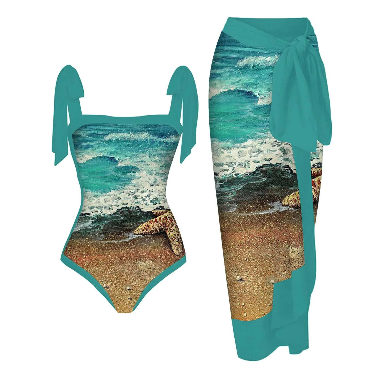 Women's Fashion Retro Printed Conservative One-piece Beach Dress Set ملابس بحر نسائيه مثيره купальник женский ビキニ レディース 수영복
Women's Fashion Retro Printed Conservative One-piece Beach Dress Set ملابس بحر نسائيه مثيره купальник женский ビキニ レディース 수영복