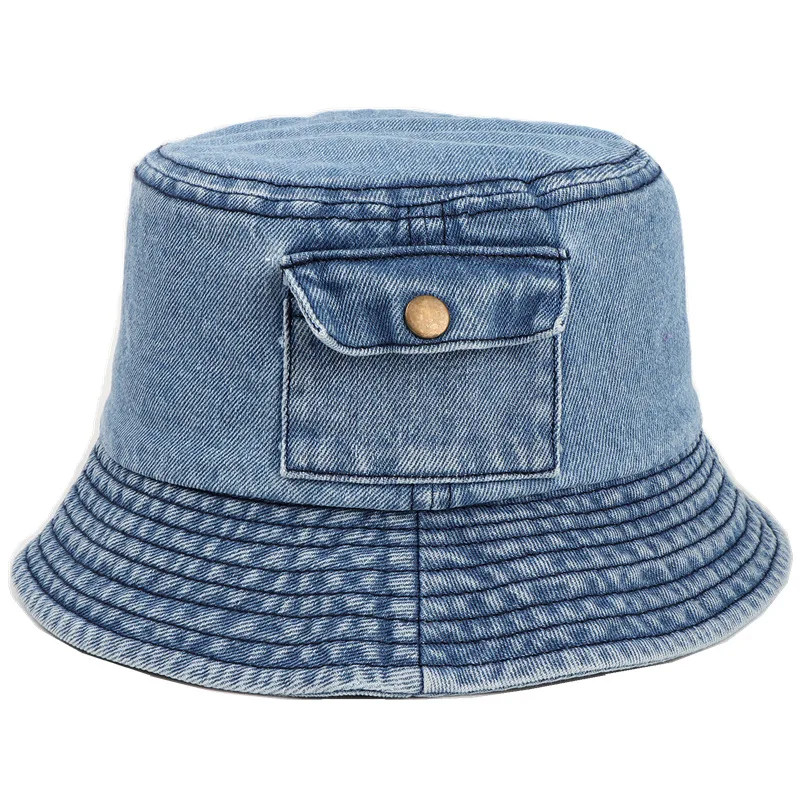 Fisherman's Hat Female New Retro Denim Small Pocket Short Eaves Basin Cap Fashion Sunscreen Sun Hat
Fisherman's Hat Female New Retro Denim Small Pocket Short Eaves Basin Cap Fashion Sunscreen Sun Hat