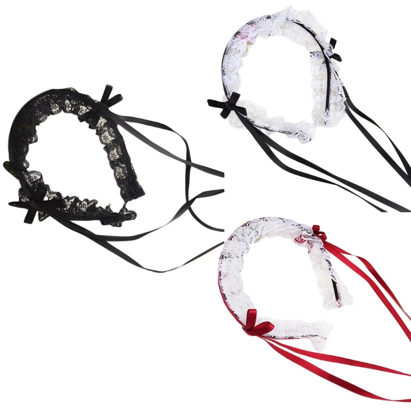 Lovely Sweet Hairband Anime Maid Cosplay Headband Ruffled Lace Headwear Handmade Ribbon Bowknot Hair Accessory
Lovely Sweet Hairband Anime Maid Cosplay Headband Ruffled Lace Headwear Handmade Ribbon Bowknot Hair Accessory