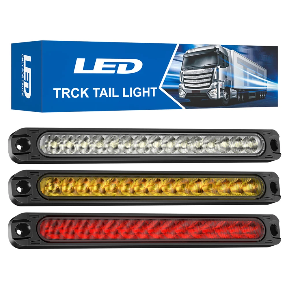New 15 LED Trailer Brake Tail Light LED Bar Stop Turn Tail Lights IP65 Waterproof Assembly Brake Strip Red/White/Yellow Light
New 15 LED Trailer Brake Tail Light LED Bar Stop Turn Tail Lights IP65 Waterproof Assembly Brake Strip Red/White/Yellow Light