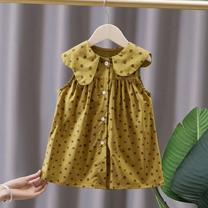 Fashion Clothing for Girls Polka Dot Printing Sleeveless Kids Summer Doll Round Neck Patchwork Button Midi Vest A-line Dress
Fashion Clothing for Girls Polka Dot Printing Sleeveless Kids Summer Doll Round Neck Patchwork Button Midi Vest A-line Dress