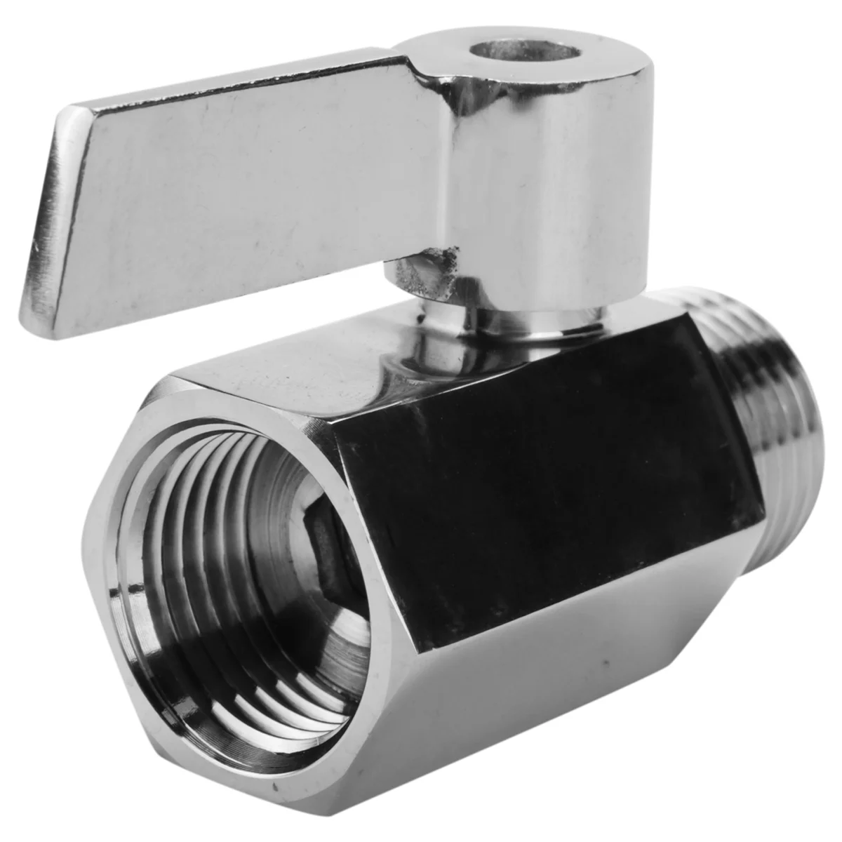 304 Stainless Steel Mini Ball Valve(1/2 Inch Female x Male) NPT Thread, Water Flow Regulator Head Control Valve
304 Stainless Steel Mini Ball Valve(1/2 Inch Female x Male) NPT Thread, Water Flow Regulator Head Control Valve