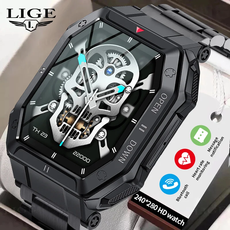 Lige Bluetooth Call Luxury Black Steel Band Smart Watch For Men Smartwatch Sports Fitness Clock Heart Rate Monitoring Waterproof
Lige Bluetooth Call Luxury Black Steel Band Smart Watch For Men Smartwatch Sports Fitness Clock Heart Rate Monitoring Waterproof