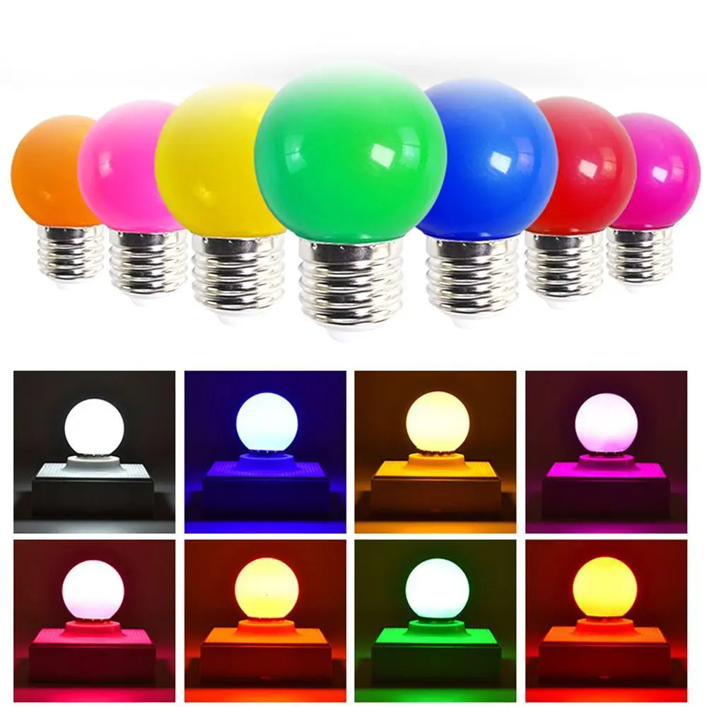 

3W LED Bulb Lamp Colorful Led Light Lamparas Flashlight Durable G45 Globe Bulbs Home Decoration E27 B22 SMD 2835