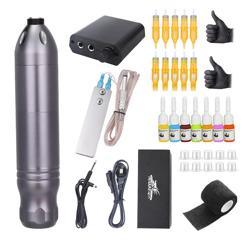 Tattoo Pen Complete Permanent Makeup Devices Beginner Tattoo Supplies and Accessories Integrated Motor Machine Kit for Body Art
Tattoo Pen Complete Permanent Makeup Devices Beginner Tattoo Supplies and Accessories Integrated Motor Machine Kit for Body Art