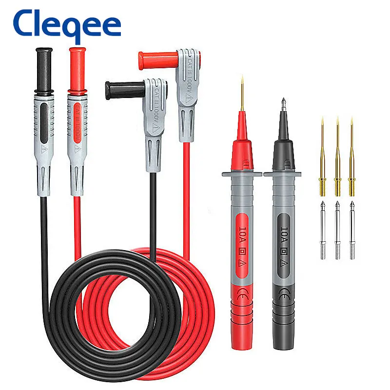CLEQEE Cleqee P1033C Провода для мультиметра 4 мм с зажимами "крокодил"
CLEQEE Cleqee P1033C Провода для мультиметра 4 мм с зажимами "крокодил"