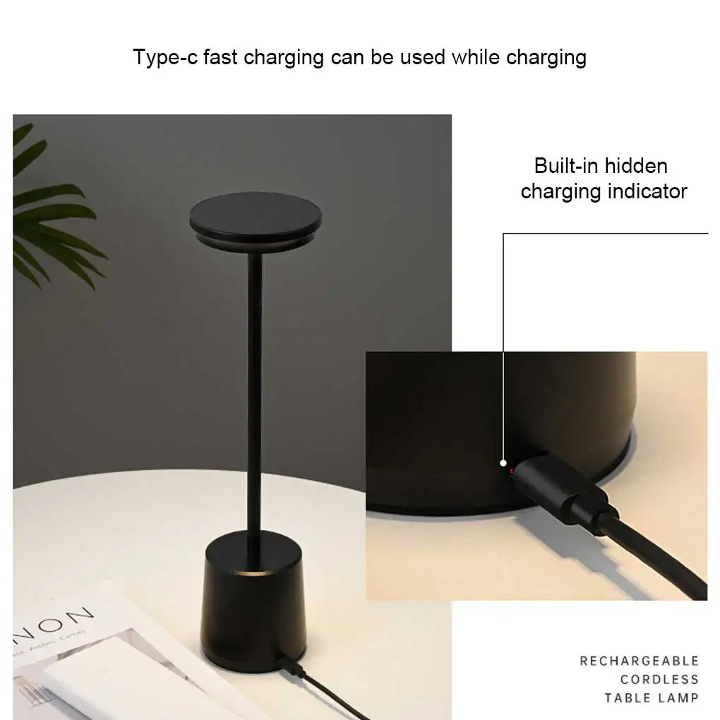 Rechargeable Table Lamp Simple Style Touch Control Tabletop Lamps Lighting Decoration Home Indoor Desk Light Black
Rechargeable Table Lamp Simple Style Touch Control Tabletop Lamps Lighting Decoration Home Indoor Desk Light Black