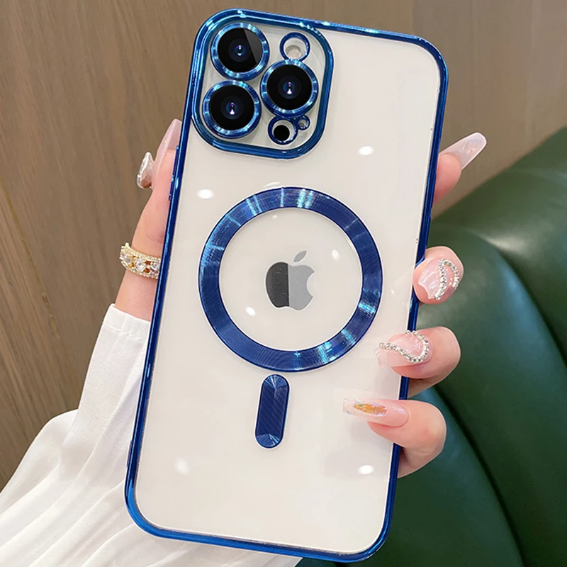 Luxury Plating Magnetic For Magsafe Wireless Charging Case For iPhone 14 13 12 11 Pro Xs Max X XR Soft Silicone Shockproof Cover
Luxury Plating Magnetic For Magsafe Wireless Charging Case For iPhone 14 13 12 11 Pro Xs Max X XR Soft Silicone Shockproof Cover