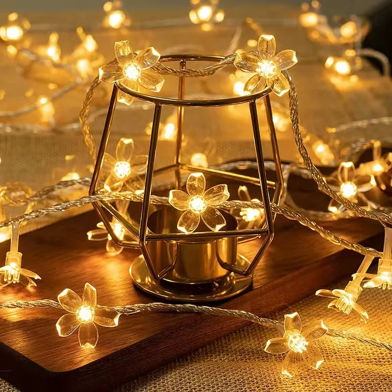 10/20LED Cherry Blossom String Fairy Lights Crystal Flower String Lamps Battery powered for home holiday yard Wedding decoration
10/20LED Cherry Blossom String Fairy Lights Crystal Flower String Lamps Battery powered for home holiday yard Wedding decoration