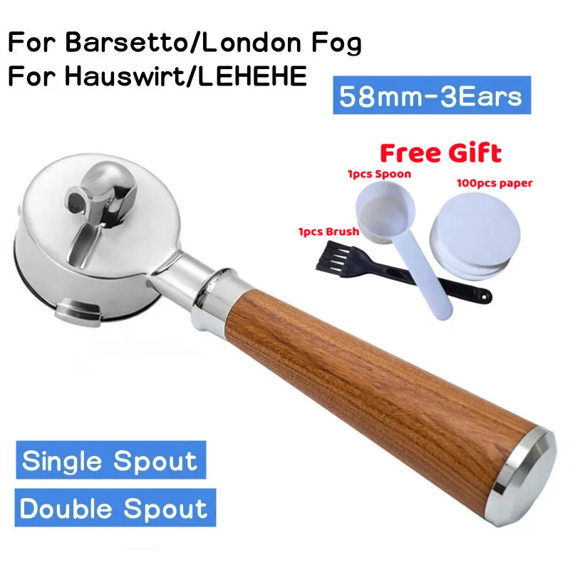 For Barsetto/Hauswirt/London Fog/LEHEHE Coffee Maker Bottom Portafilter Double Spout 58mm Filter Holder Single Spout Coffee Tool
For Barsetto/Hauswirt/London Fog/LEHEHE Coffee Maker Bottom Portafilter Double Spout 58mm Filter Holder Single Spout Coffee Tool