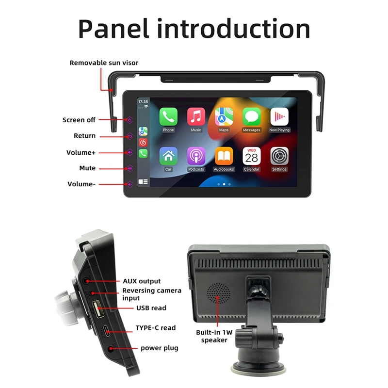 7 Inch Car Touch Screen Car Portable Radio Bluetooth MP5 Multimedia Host With Button
7 Inch Car Touch Screen Car Portable Radio Bluetooth MP5 Multimedia Host With Button