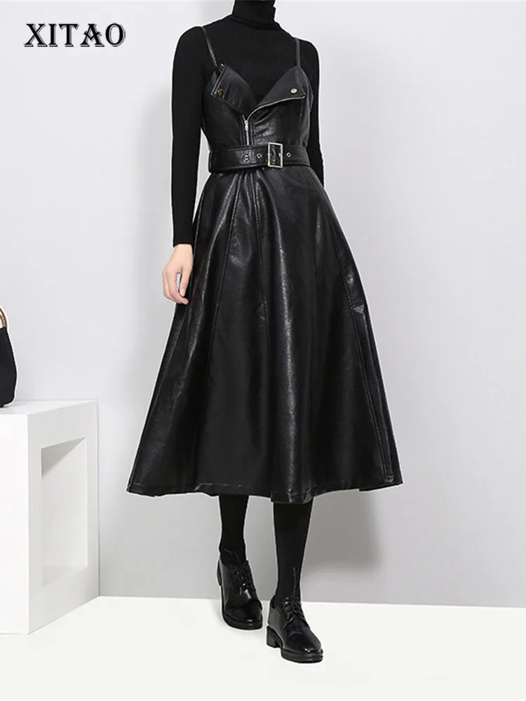 XITAO Black Dress Strapless PU Pullover Pleated Loose Strapless Goddess Fan Casual Style 2022 Sleeveless Autumn Dress ZY7594
XITAO Black Dress Strapless PU Pullover Pleated Loose Strapless Goddess Fan Casual Style 2022 Sleeveless Autumn Dress ZY7594
