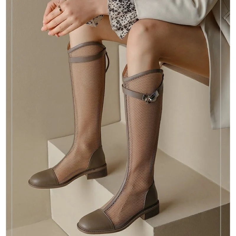 Сапоги женские сетчатые до колена, однотонные дышащие Сапоги В рыцарском стиле, обувь на толстой подошве, лето 2023
Сапоги женские сетчатые до колена, однотонные дышащие Сапоги В рыцарском стиле, обувь на толстой подошве, лето 2023