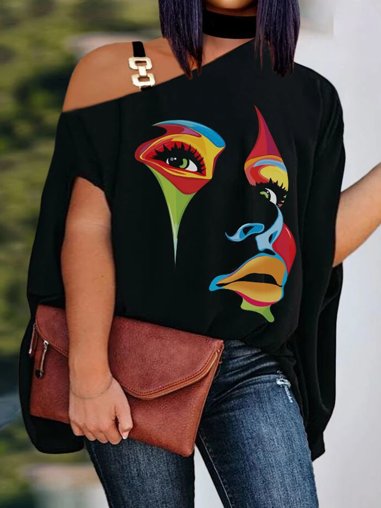 Summer Sexy Lady Off Shoulder Print Tops Party Club Loose Batwing Sleeve Vintage Pullovers Patchwork Short Sleeve Halter Blouse
Summer Sexy Lady Off Shoulder Print Tops Party Club Loose Batwing Sleeve Vintage Pullovers Patchwork Short Sleeve Halter Blouse
