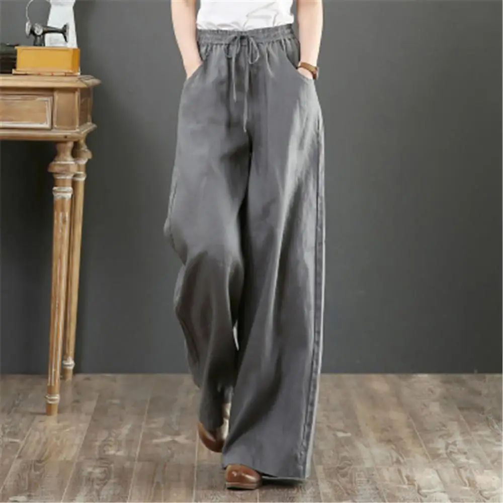 Women Vintage Women's Jeans/Pants High Waist Cotton Linen High Waist Pants Mopping Straight Trousers
Women Vintage Women's Jeans/Pants High Waist Cotton Linen High Waist Pants Mopping Straight Trousers