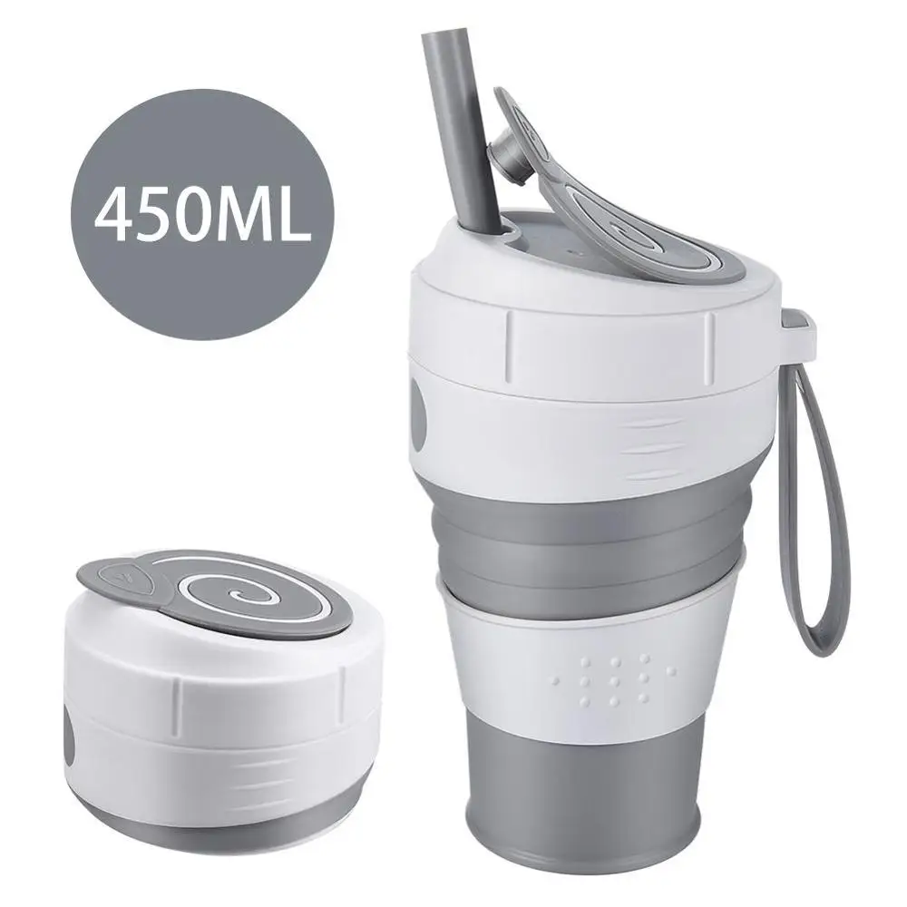 450mL Silicone Collapsible Coffee Cup With Straw Leak-proof Lid For Travel Hiking Picnic Food Grade BPA FREE Foldable Coffee Mug
450mL Silicone Collapsible Coffee Cup With Straw Leak-proof Lid For Travel Hiking Picnic Food Grade BPA FREE Foldable Coffee Mug